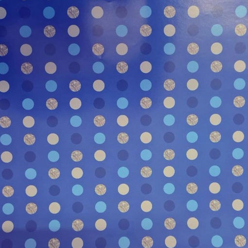 Picture of GIFT WRAPPING CIRCLES BLUE 50X70CM